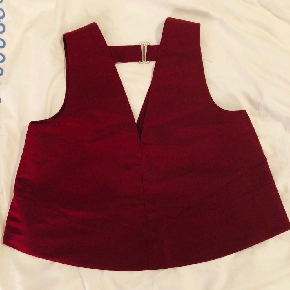 Tibi Sleeveless Crop Top - Red